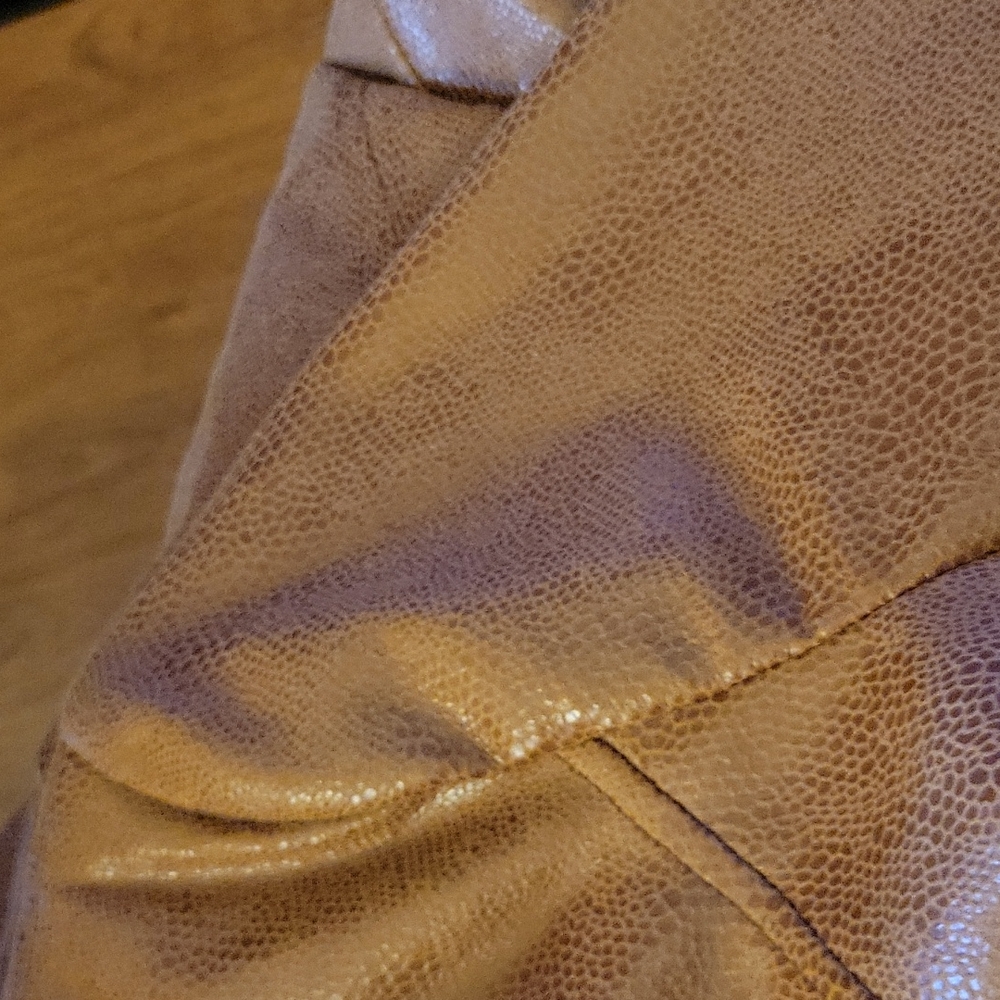 KIM ROGERS Caramel snakeskin textured print fully lined zip front jacket 16 New… - Picture 8 of 9